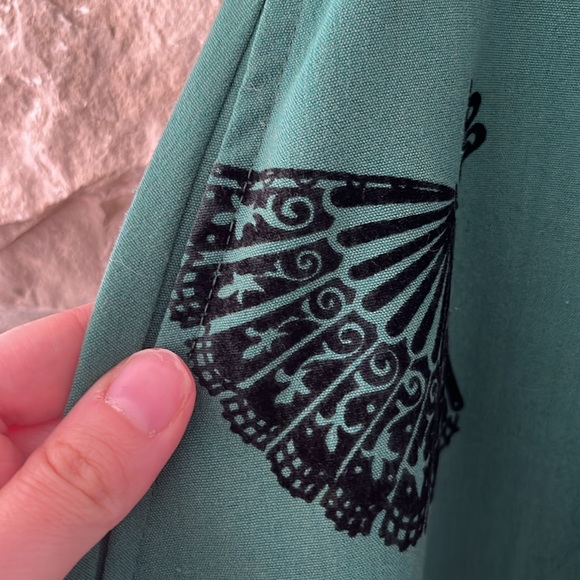 Bettie Page Las Vegas Vintage Inspired A-line Green Skirt Size Medium - Picture 9 of 16